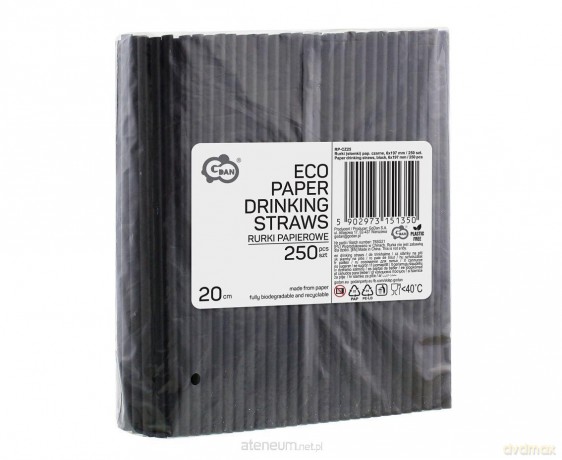 Rurki papierowe czarne 6x197mm 250szt