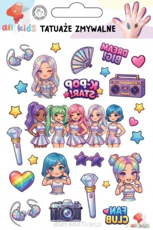 Tatuaże zmywalne dla dzieci K-pop Star