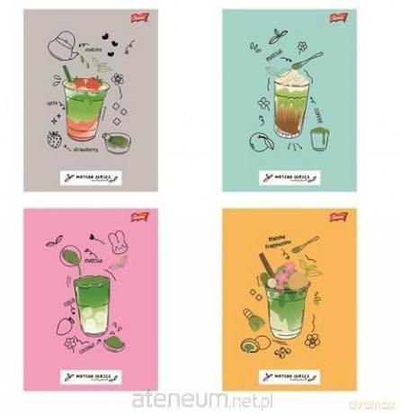 Zeszyt A4/32k kratka Matcha Mood (15szt)