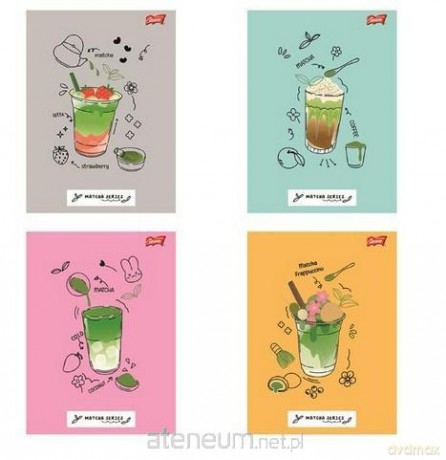 Zeszyt A5/32k linia kolorowa Matcha Mood (15szt)