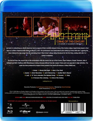 Supertramp: Crime Of The Century Tour [Blu-Ray]