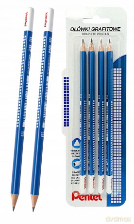 Ołówek drewniany CB60T 2HB+22B-4B blister
