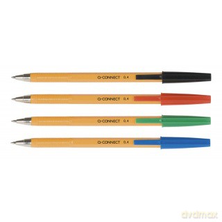 Paczka długopis Q-CONNECT z wymiennym wkładem 04mm niebieski 20 sztuk