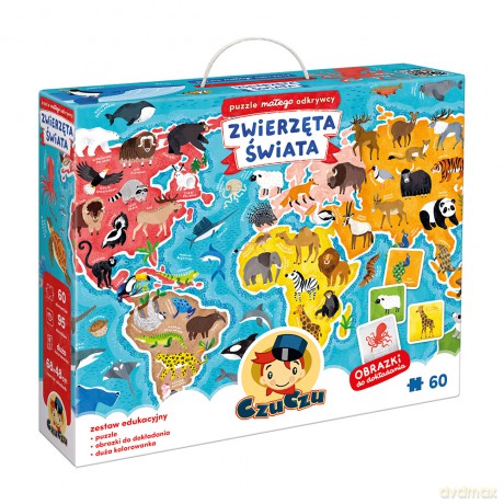 Puzzle małego odkrywcy Zwierzęta Świata CzuCzu [PUZZLE]