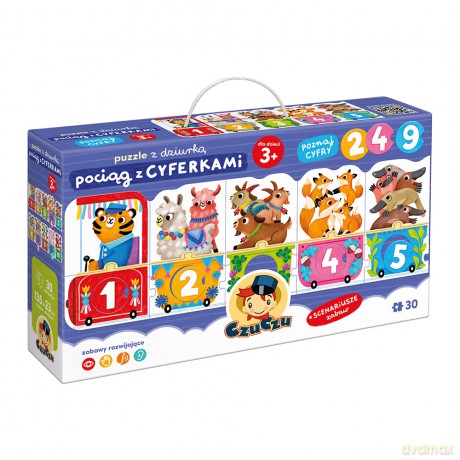 Puzzle z dziurką Pociąg z cyferkami CzuCzu [PUZZLE]