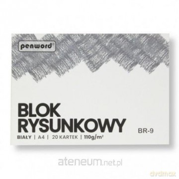 Blok rysunkowy A4 biały 110g 20 kartek