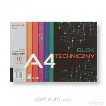 Blok techniczny A4 Premium czarny 180g 10 arkuszy