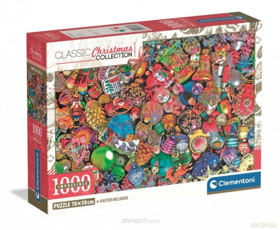 CLEMENTONI 1000 el. Impossible Xmas Coll. Jolly Christmas [PUZZLE]