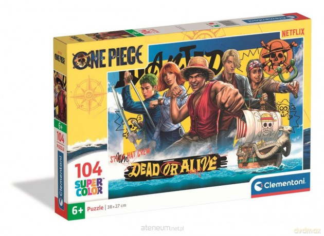 CLEMENTONI 104 el. Super Color One Piece Netflix [PUZZLE]