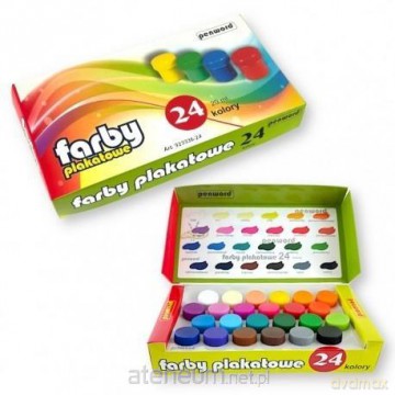 Farby plakatowe 24 kolory
