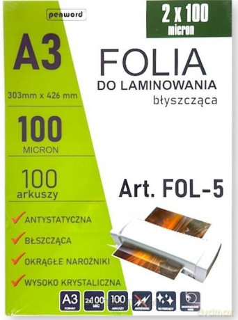 Folia do laminowania A3 100szt