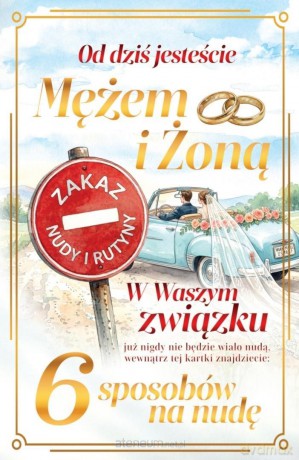 Karnet Ślub z kostką - grą erotyczną
