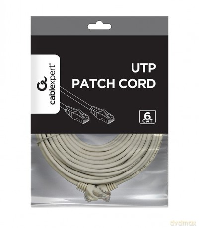 Kabel sieciowy Patch cord Kat.6 UTP 15m szary