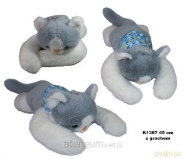 Kot z łapkami obciążeniowymi z grochem 45 cm