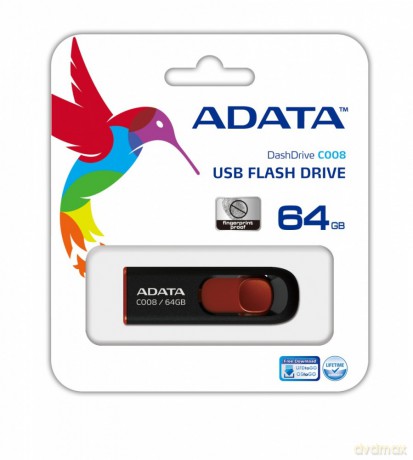 Pendrive Dashdrive C008 64GB USB Czarno-czerwony