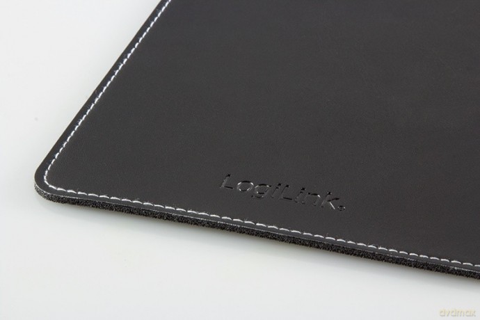 Podkładka pod mysz, skórzany design, czarna