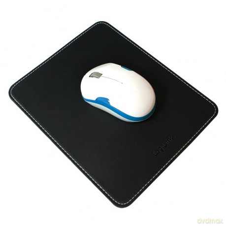 Podkładka pod mysz, skórzany design, czarna