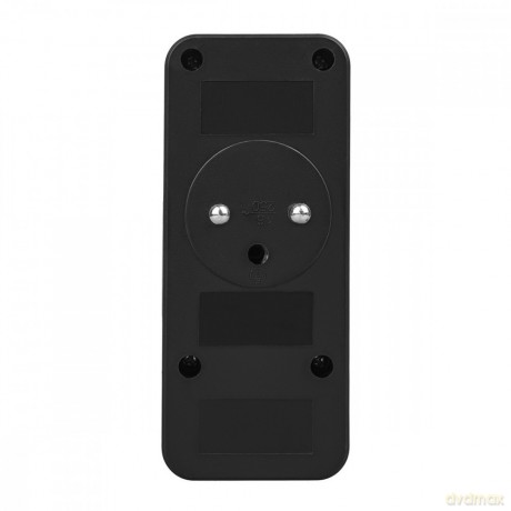 Rozdzielacz na 3 gniazdka MCE248 F/B 2xUSB-A 2xUSB-C czarny