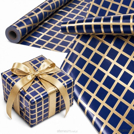 Papier ozdobny Złota Krata X-Strong 35 cm x20m