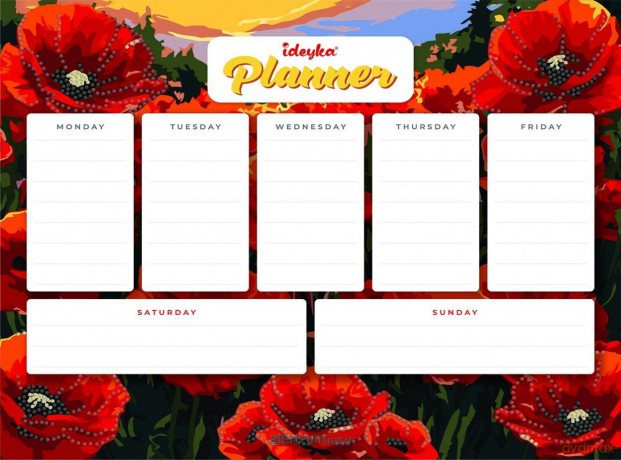 Planner magnetyczny z mozaiką diamentową Maki