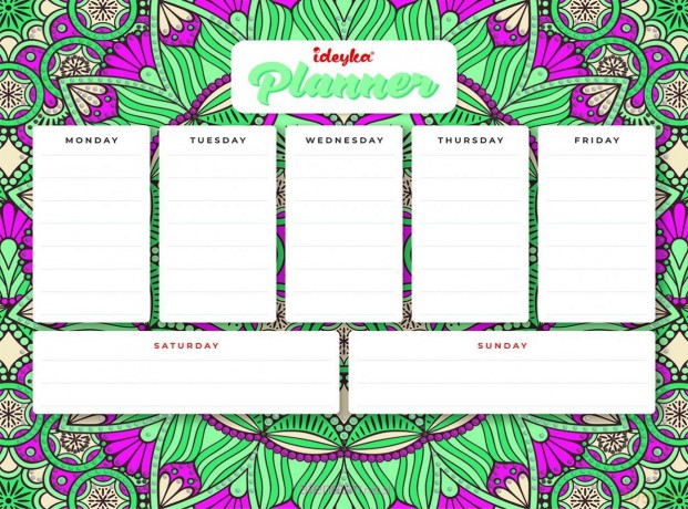 Planner magnetyczny z mozaiką diamentową Mandala