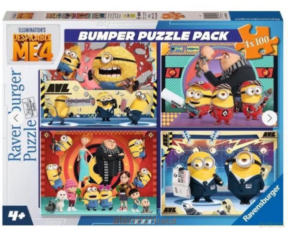 RAVENSBURGER 2D 4x100 el. Minionki [PUZZLE]