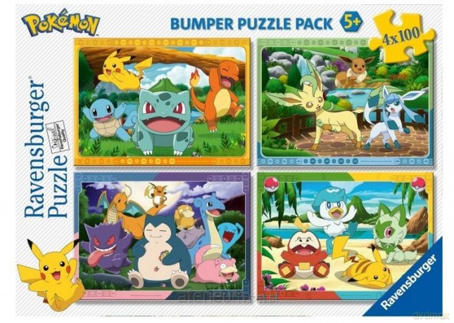RAVENSBURGER 2D 4x100 el. Pokemon [PUZZLE]