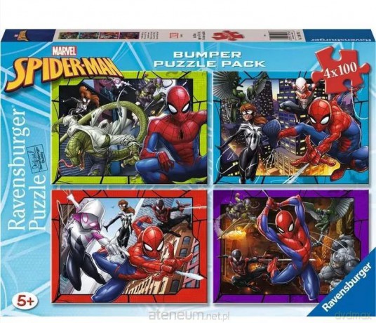 RAVENSBURGER 2D 4x100 el. Spiderman [PUZZLE]