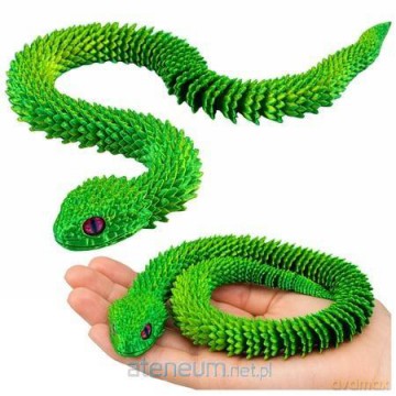 Wąż 3D ruchomy segmentowy mieniący się 45 cm [FIGURKA]