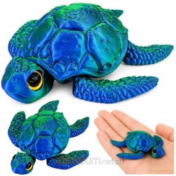 Żółw morski 3D ruchome elementy 8 cm [FIGURKA]