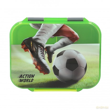 Śniadaniówka Dino World - Action World Lunchbox Football - Bright Green