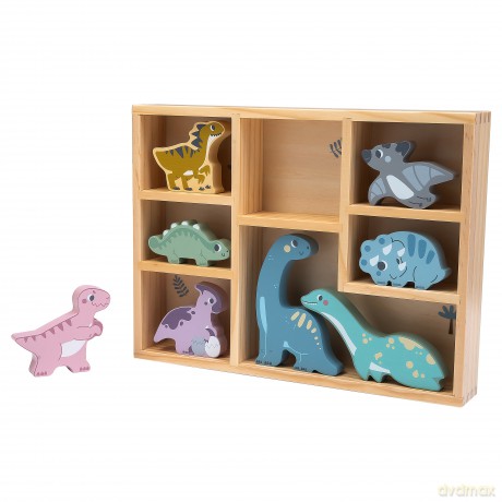 Kinder and Kids - Dinosaur in Wooden Box (8 pcs.) (K50516) [FIGURKA]