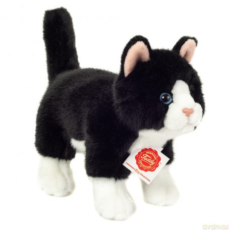 Teddy Hermann - Standing Cat black-white 20 cm (918202)
