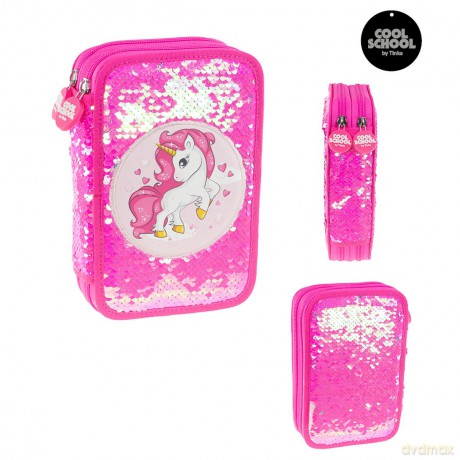 Tinka - Pencil Case Double Unicorn with Sequins