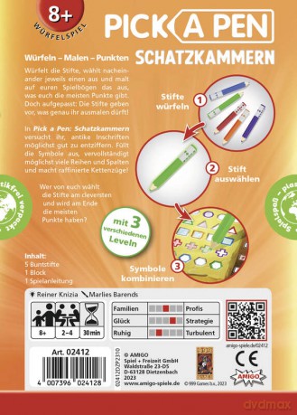 Amigo 02412 - Pick a Pen: Schatzkammern - Familienspiel