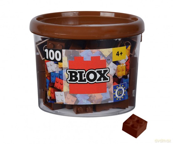 Androni Blox 100 brązowe klocki konstrukcyjne 4-elementowe w puszce