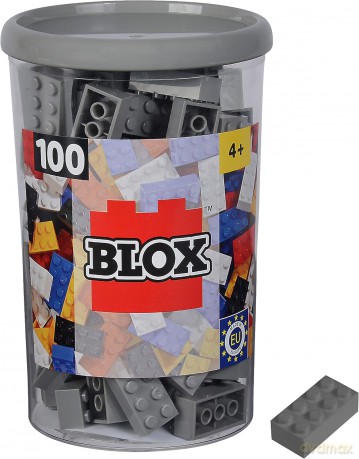 Androni - Blox 100 szarych klocków 8-elementowych w puszce