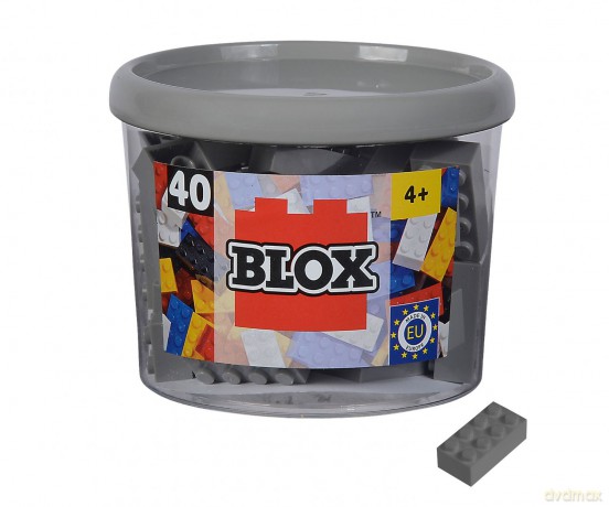 Androni - Blox 40 szarych klocków 8-elementowych w puszce
