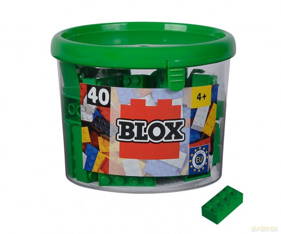 Androni - Blox 40 zielonych klocków 8-elementowych w puszce