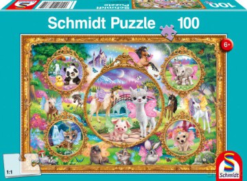 SCHMIDT 100 el. Klub Zwierząt Świat Jednorożców [PUZZLE]
