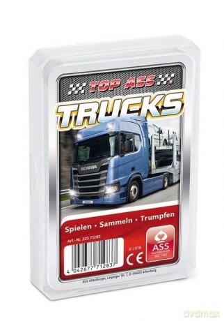 ASS Altenburger 22571283 - Gra w kwartet TOP ASS Ciężarówki (Trucks) - Karty do gry