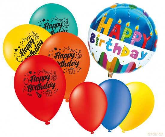 Ballon-Set "Happy Birthday" - 17-teilig