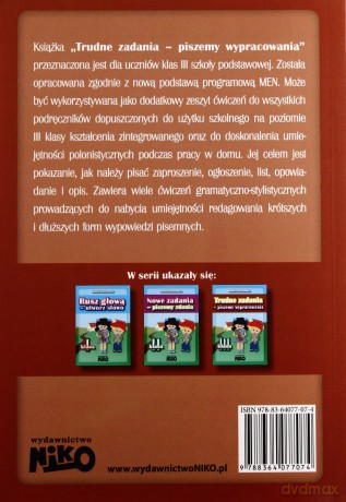 Trudne zadania - piszemy wypracowania klasa 3 [KSIĄŻKA]