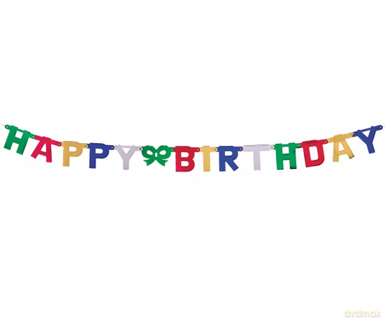 Buchstaben-Girlande "Happy Birthday" - 1,5 m