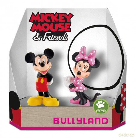 Bullyland 15083 Figurki kolekcjonerskie Disney Myszka Miki i Minnie w pudełku prezentowym