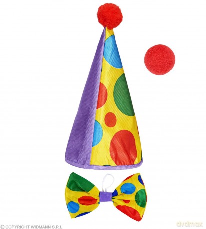 CLOWN Dress- Up- Set (Hut, Fliege, Nase)