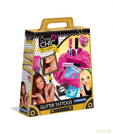 Pisaki Zastaw do robienia tatuaży Clementoni Crazy Chic Studio tatuażu