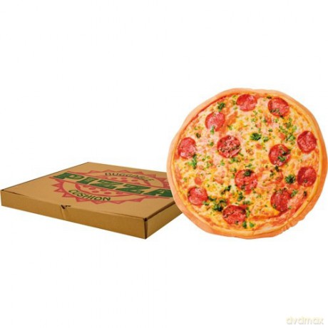 Deko Kissen "Pizza" im Pizzakarton O ca. 40 cm