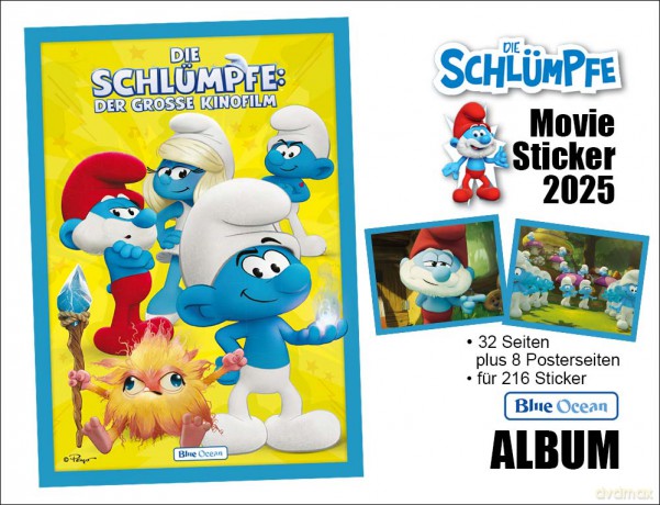 Smerfy Film 2025 Album na naklejki