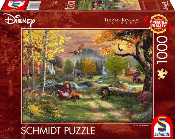 RAVENSBURGER 1000 el. Disney Lis i Pies Thomas Kinkade [PUZZLE]